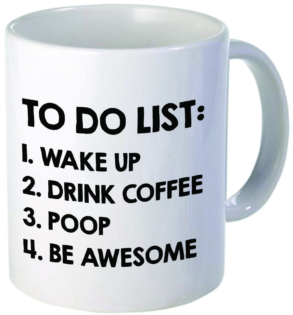 TO DO LIST Coffee LIST Humor Funny Water Ceramic Coffee Mark Cup