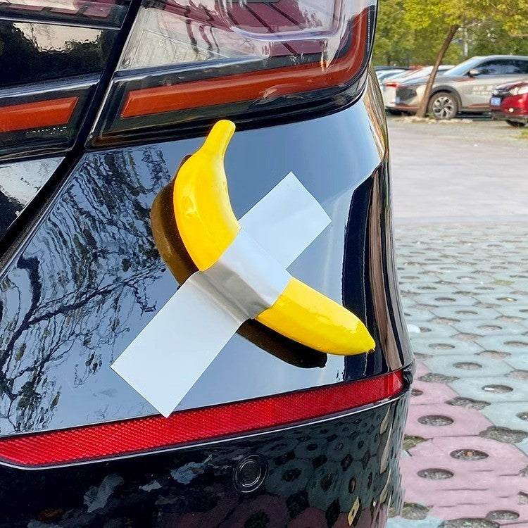 A Banana Car Creative Spoof Art Sticker