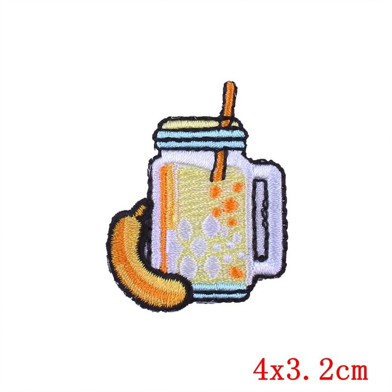 Cartoon Snack Embroidery Stickers Computer Embroidery Clothing