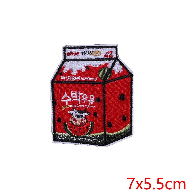 Cartoon Snack Embroidery Stickers Computer Embroidery Clothing