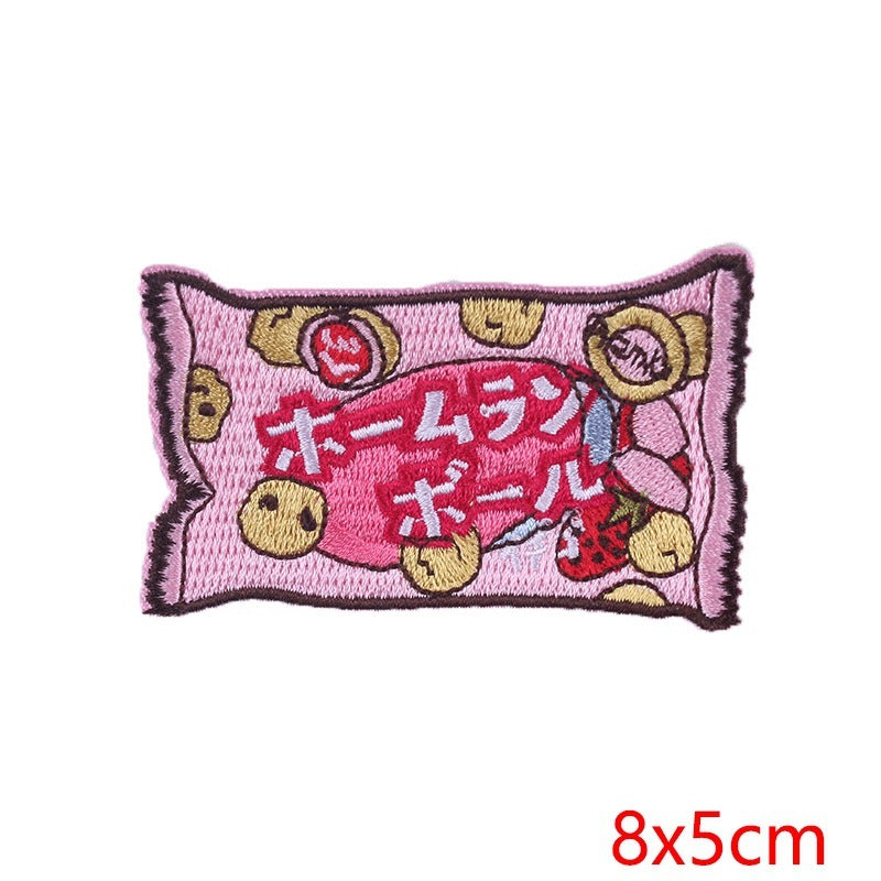 Cartoon Snack Embroidery Stickers Computer Embroidery Clothing