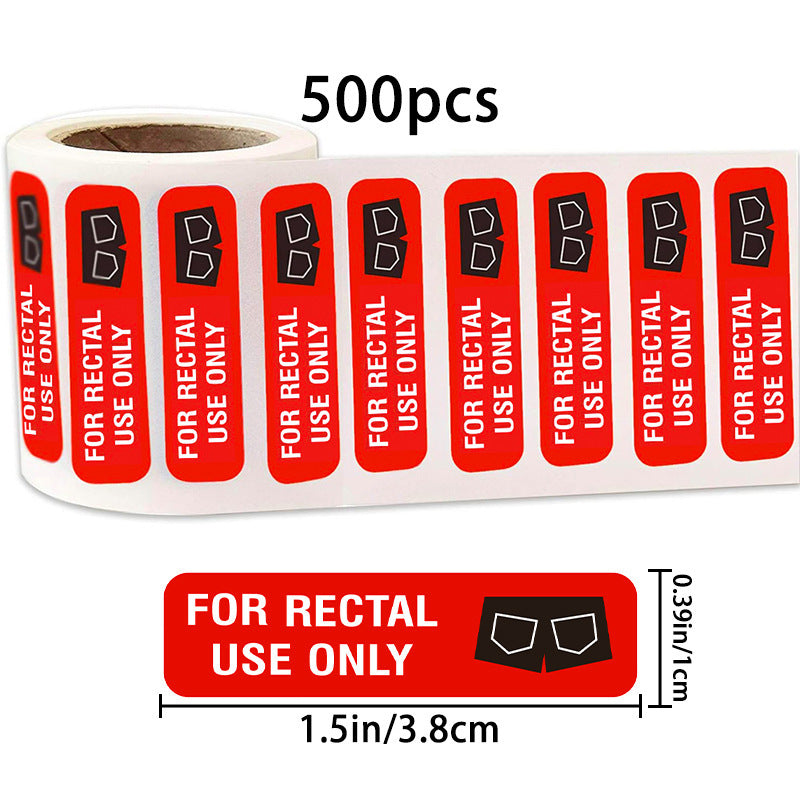 500 Labels For Rectal Use Only