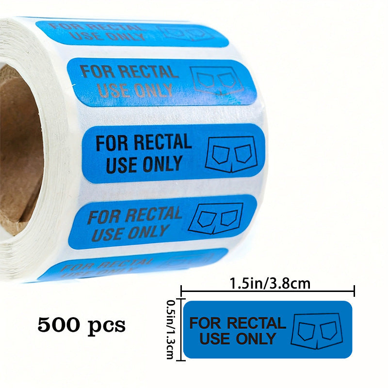 500 Labels For Rectal Use Only